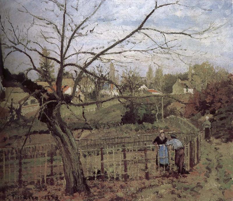 Camille Pissarro fence France oil painting art
